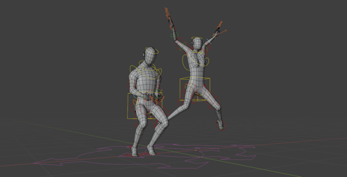 Rigged Low poly Male and Female Basemesh for Animation  preview image